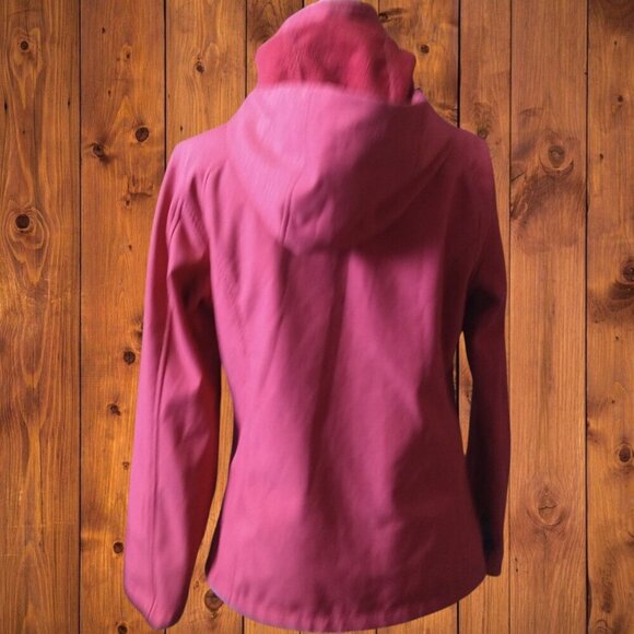 Free Country Women's Small Faux Fur Lined Red Jacket With Removeable Hood - Picture 6 of 6